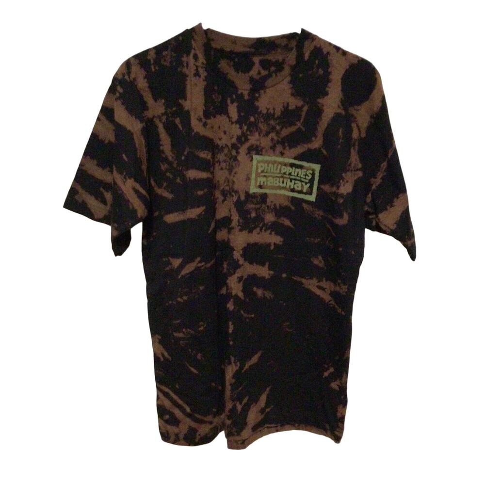Didro Mabuhay Filipino T-Shirt Bleached Black 100% Cotton Tee Size XL
